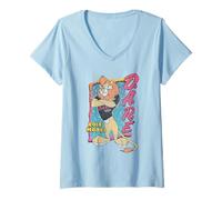 Femme D.A.R.E. Program 90's Style Daren The Lion Role Model PSA T-Shirt avec Col en V