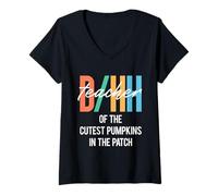 Femme D/HH Education Teacher Squad Team The Cute D/HH Teacher T-Shirt avec Col en V