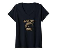 Femme d'accord, mais Le Premier Tacos T-Shirt avec Col en V