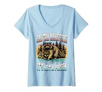 Femme Dad Tax Making Sure It's Not Poison Racoon Father's day T-Shirt avec Col en V