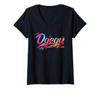 Femme Daegu South Korea | Vacation Travel T-Shirt avec Col en V