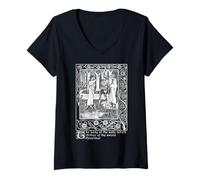 Femme Dame du lac, Excalibur, Aubrey Beardsley Illustration T-Shirt avec Col en V
