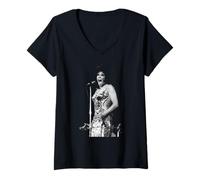 Femme Dame Shirley Bassey, chanteuse, Diamonds are Forever Live T-Shirt avec Col en V