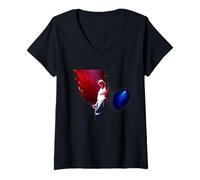 Femme Damon Albarn Blur Live Country House The Great Escape T-Shirt avec Col en V