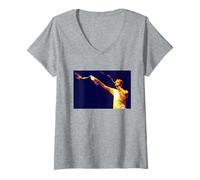 Femme Damon Albarn : The Great Escape Era Blur Live Newcastle 1995 T-Shirt avec Col en V
