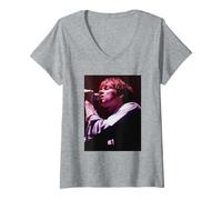 Femme Damon Albarn The Great Escape Era Blur Live SECC 1995 T-Shirt avec Col en V