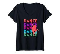 Femme Dance Danse Danseuse T-Shirt avec Col en V