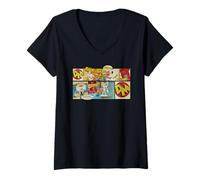 Femme Danger Mouse & Penfold Bandes dessinées rétro T-Shirt avec Col en V