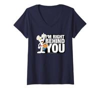 Femme Danger Mouse & Penfold Light Behind You Retro T-Shirt avec Col en V