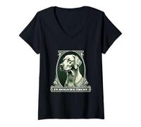 Femme Dans la baie de Chesapeake, nous faisons confiance à Funny Vintage Chessie Dog T-Shirt avec Col en V
