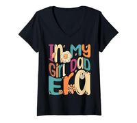 Femme dans ma Grande sœur ère Groovy rétro Nouvelle Grande Soeur T-Shirt avec Col en V