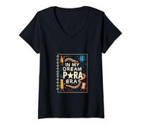Femme dans Mes rêves Para Era Fournitures Scolaires Amusantes Jour T-Shirt avec Col en V