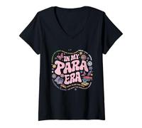 Femme dans Mon ère paraprofessionnelle, Retour à l'école T-Shirt avec Col en V