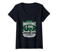 Femme Danse Irlandaise drôle Femme Danseuse Irlandaise Fan de Step Dance Irlandaise T-Shirt avec Col en V