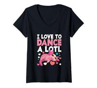 Femme Danseuse axolotl, amateur de danse, j'aime beaucoup danser T-Shirt avec Col en V