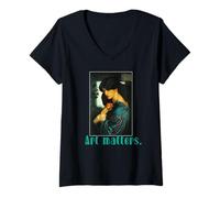 Femme Dante Rossetti Tapis de Peinture Prosperine T-Shirt avec Col en V