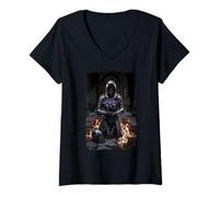 Femme Dark Knight Strong Sacrifice Embers Aime Loyal Kingdom T-Shirt avec Col en V