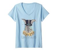 Femme Das Leben ist EIN Zirkus Lapchen Zylinder Hut Zauberer Fun T-Shirt avec Col en V