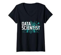 Femme Data Scientist Statistician Analyst T-Shirt avec Col en V