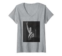 Femme Dave Hill Slade en Concert à l'université de Hull (Glam Rock 1980) T-Shirt avec Col en V