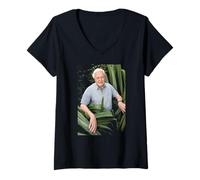 Femme David Attenborough Parmi la Nature Documentariste T-Shirt avec Col en V