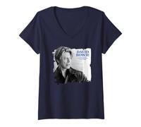 Femme David Bowie Je ne Peux Pas Tout Donner 2002-2016 T-Shirt avec Col en V