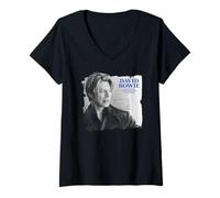 Femme David Bowie Je ne Peux Pas Tout Donner 2002-2016 T-Shirt avec Col en V