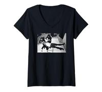 Femme David Bowie Lodger Album Photo Duffy Archive Photography T-Shirt avec Col en V