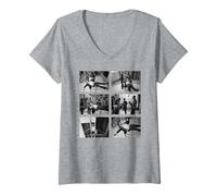 Femme David Bowie Lodger Rouleau de Film Duffy Archive Photography T-Shirt avec Col en V