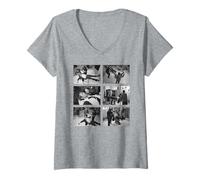 Femme David Bowie Rouleau de Film Lodger Duffy Archive Photography T-Shirt avec Col en V