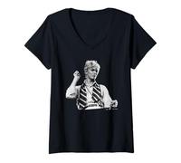 Femme David Bowie Serious Moonlight Tour 1983 par Virginia Turbett T-Shirt avec Col en V