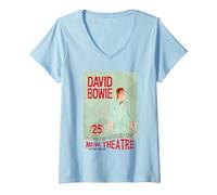 Femme David Bowie, Ziggy, Stardust, New Theatre, Oxford, Angleterre, 1973 T-Shirt avec Col en V