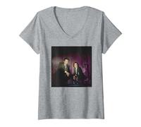 Femme David Duchovny et Gillian Anderson The X-Files Michael Grecco T-Shirt avec Col en V