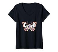 Femme Dayami Papillon - Personnalisé Mignon nom Word Art T-Shirt avec Col en V