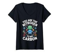 Femme De l'azote à Mon élément Scientifique de la Chimie du Carbone T-Shirt avec Col en V
