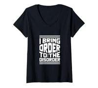 Femme De l'ordre dans Le Chaos - Agents pénitentiaires T-Shirt avec Col en V
