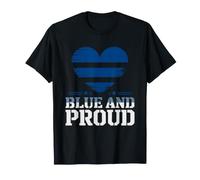 Femme De Policier Ligne Bleue Flic T-Shirt