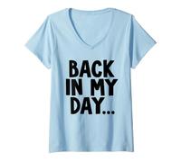 Femme De Retour à Mon époque T-Shirt avec Col en V