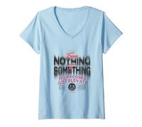 Femme De Rien à Quelque Chose - Déclaration du Streetwear Urbain T-Shirt avec Col en V