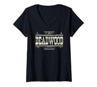 Femme Deadwood South Dakota 1876, Un Souvenir Vintage et Intemporel T-Shirt avec Col en V