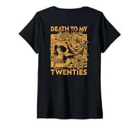 Femme Death to My Twenties R.I.P 20s Funny 30th Birthday T-Shirt avec Col en V