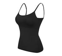 Femme Débardeur Gainant Ventre Plat Gaine Amincissante Haut Sculptant Camisole Minceur Tanks Top nvisible Body Shaper Basique Caraco Réglables Camisole Top sans Manches Hauts Sculptants (Black, XXL)