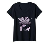 Femme Débat école Débat Équipe Discours Débat Parler en Public T-Shirt avec Col en V