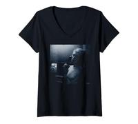 Femme Debbie Harry accrochée au téléphone Blondie Simon Fowler T-Shirt avec Col en V
