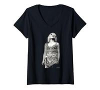 Femme Debbie Harry Blondie Live 1978 par Martyn Goddard T-Shirt avec Col en V