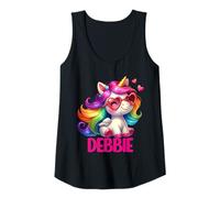 Femme Debbie - Nom personnalisé - Licorne colorée - pour Femmes et Filles Débardeur