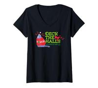 Femme Deck The Halls Pets Blah Blah Whatever T-Shirt avec Col en V