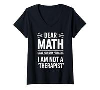 Femme Déclaration amusante de mathématiques pour femme et homme T-Shirt avec Col en V