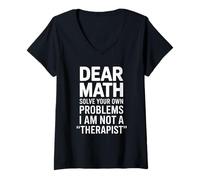 Femme Déclaration amusante de mathématiques pour femme et homme T-Shirt avec Col en V