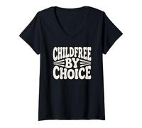Femme Déclaration Childfree by Choice T-Shirt avec Col en V